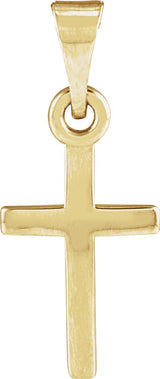 14K Yellow Gold Cross Pendant
