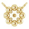 Collier pour enfant avec perles rondes en or jaune 10 carats de 2 mm, serti au centre