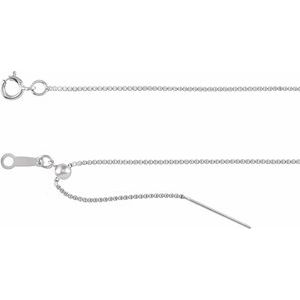 Chaîne à maillons carrés 14 carats de 1 mm