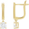 14K Yellow Gold 1 CTW Lab-Grown Diamond Lever Back Earrings