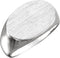 Sterling Silver 18x12 mm Oval Signet Ring