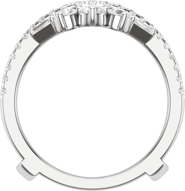 14K White Gold 1 1/5 CTW Lab-Grown Diamond Ring Guard