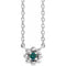 Collier pour enfant en argent sterling et perles d'alexandrite naturelle, 40 cm (16 pouces).