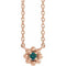 Collier pour enfant de 40 cm (16 pouces) en perles d'alexandrite naturelle rose 14 carats