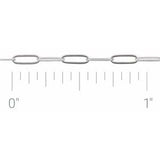 Chaîne en or 14 carats de 2 mm de diamètre, style trombone