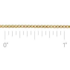 Chaîne à maillons carrés 14 carats de 1,25 mm