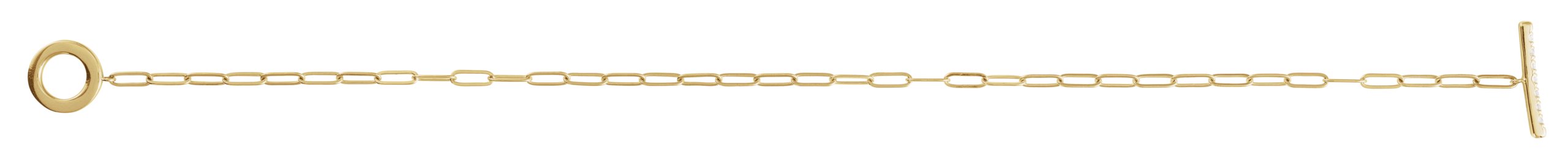 14K Yellow Gold 1/10 CTW Natural Diamond Toggle 7" Bracelet