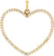 14K Yellow Gold 3/8 CTW Natural Diamond Heart Pendant