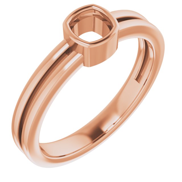 Bague de montage coussin 10K Rose 4 mm
