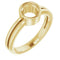 Bague de montage ronde jaune 10K de 6 mm