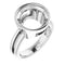 Bague de montage ronde en or blanc 14 carats de 12 mm