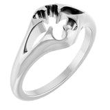 Bague de montage Belcher ronde en platine de 5 mm