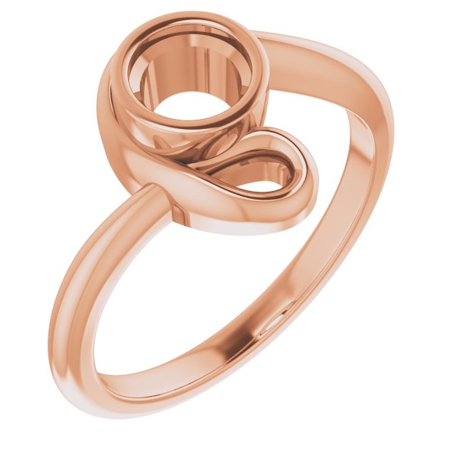 Bague de montage ronde 10K Rose 5,2 mm