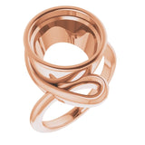 Bague de montage ronde en or 10 carats de 12 mm