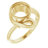 Bague de montage ronde jaune 10K de 8 mm
