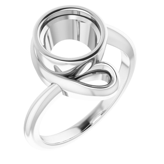 Bague ronde en argent sterling 8 mm