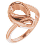 Bague de montage en forme de poire 10K Rose 9x6 mm