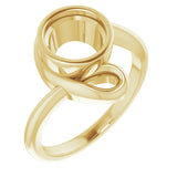 Bague de montage ronde jaune 10K 7,4 mm