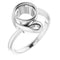 Monture de bague ronde Continuum en argent sterling 7 mm