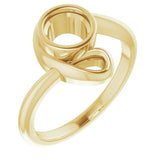 Bague de montage ronde en or jaune 18 carats de 5,8 mm