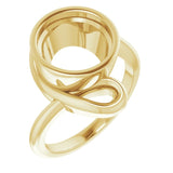 Bague de montage ronde jaune 10K de 10 mm