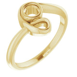 Bague de montage ronde en or jaune 14 carats de 3,75 mm