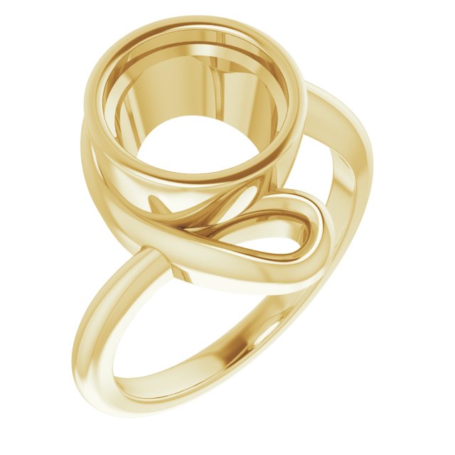 Bague de montage ronde jaune 10K 9 mm