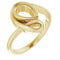 Bague de montage en forme de poire 8x5 mm en or jaune 18 carats