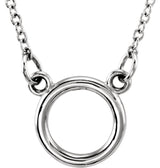 Sterling Silver Tiny Posh® Circle 16-18" Necklace