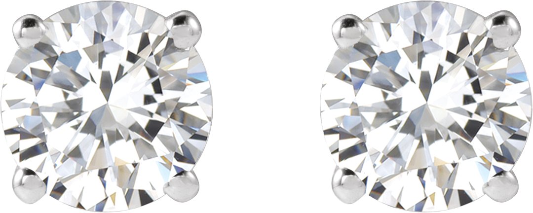 14K White Gold 1 CTW Lab-Grown Diamond Earrings
