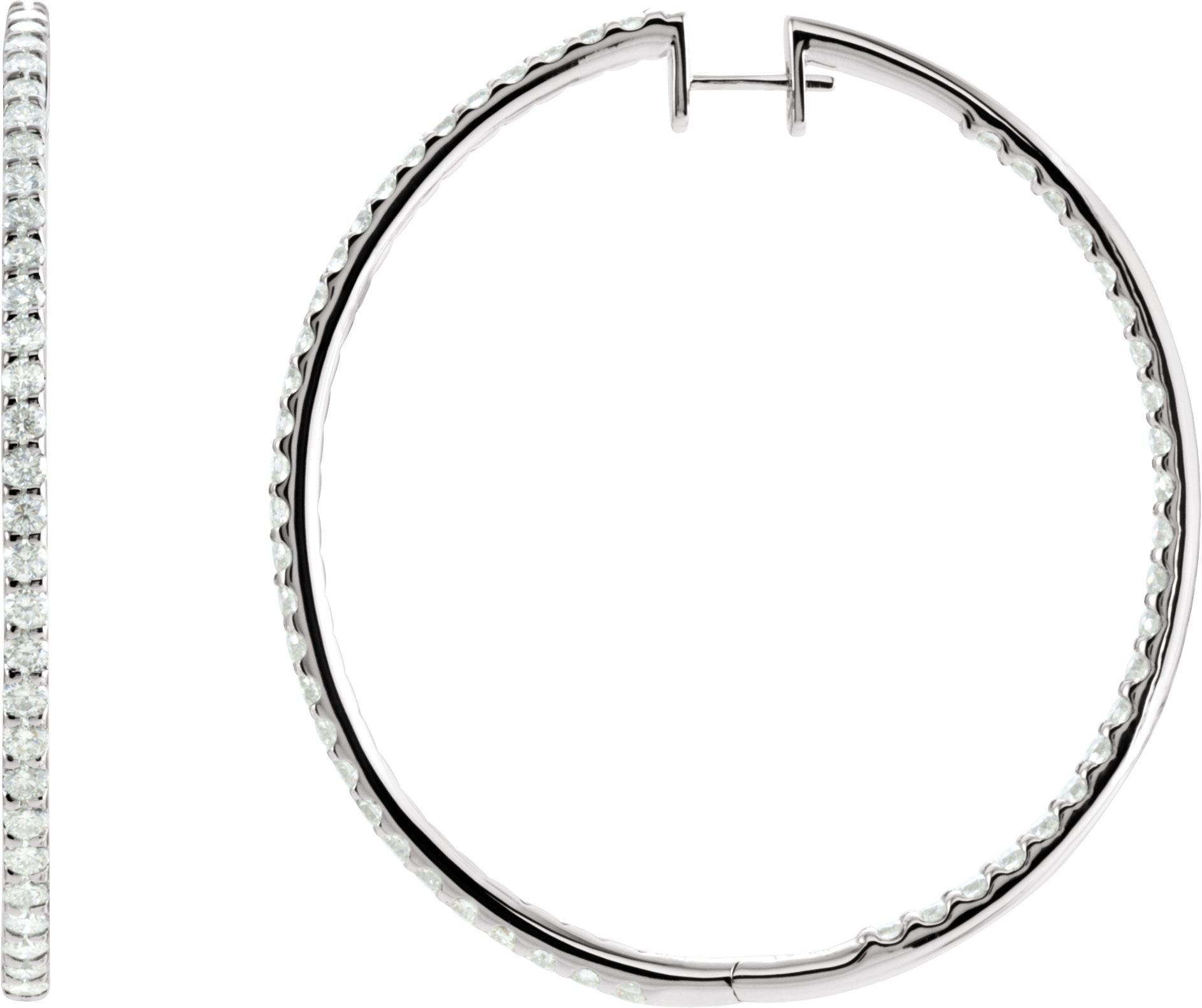 Boucles d'oreilles créoles intérieures-extérieures