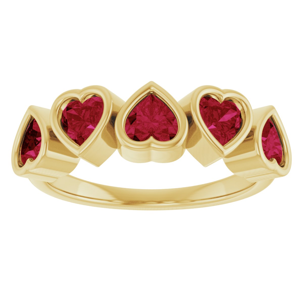 14K Yellow Gold Natural Mozambique Garnet Ring