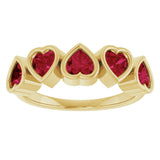 14K Yellow Gold Natural Mozambique Garnet Ring