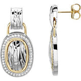 Boucles d'oreilles en peau de zèbre ornée