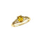 Bague en or jaune 14 carats avec imitation de pierre de naissance de novembre