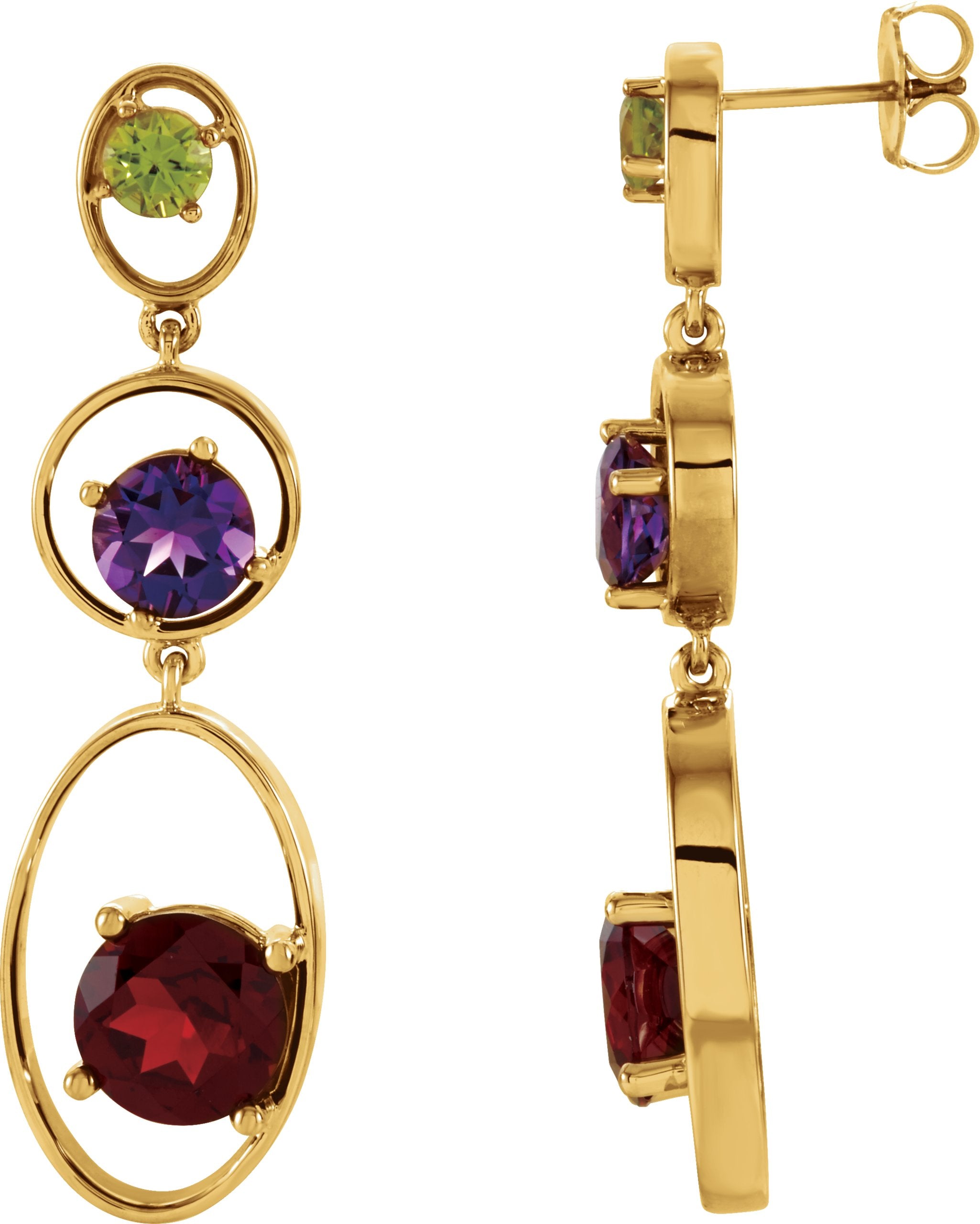 Boucles d'oreilles géométriques dégradées