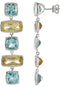 Boucles d'oreilles multi-pierres précieuses