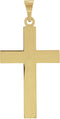14K Yellow Gold 29.4x14 mm Cross Pendant