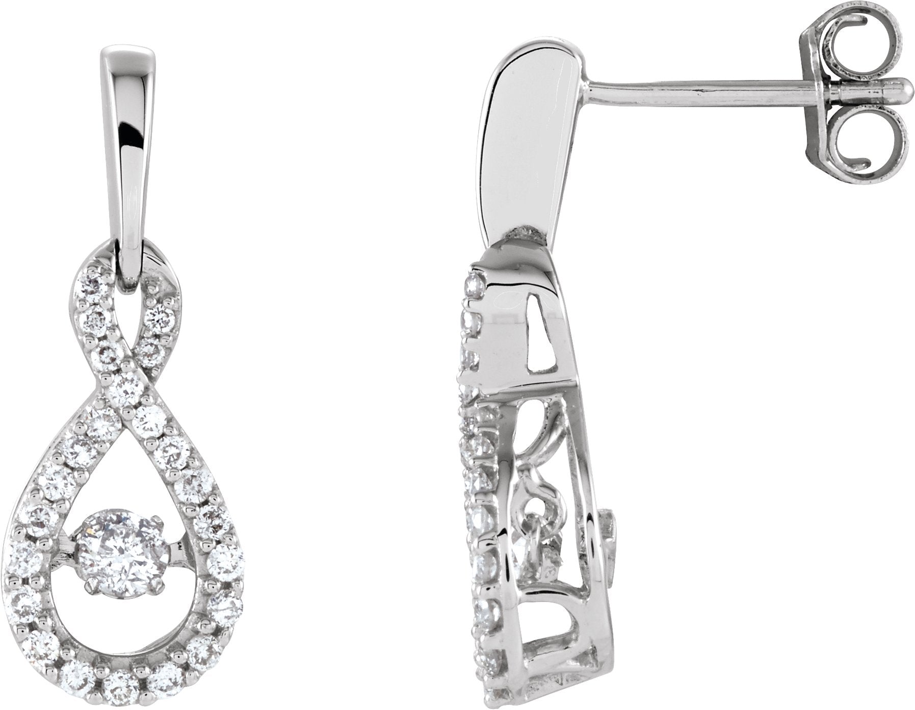 Boucles d'oreilles Mystara Diamonds® inspirées de l'infini