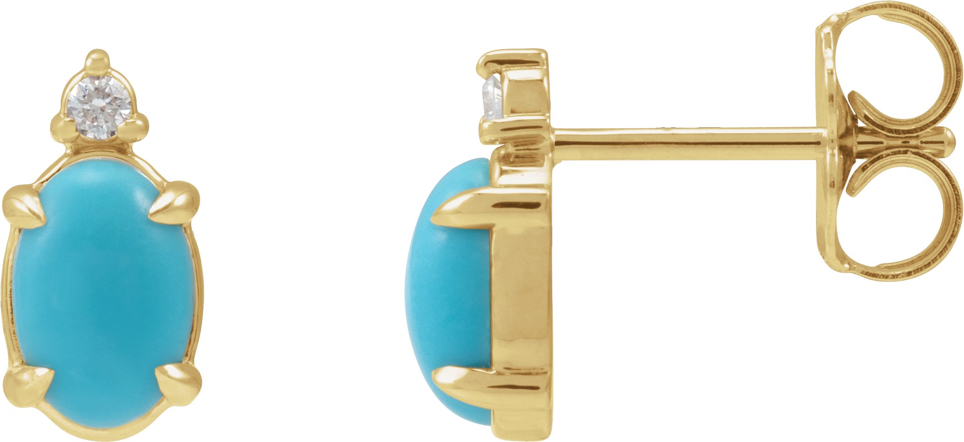 Boucles d'oreilles cabochon ornées