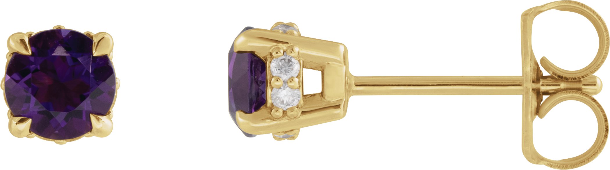 Boucles d'oreilles puces style halo caché