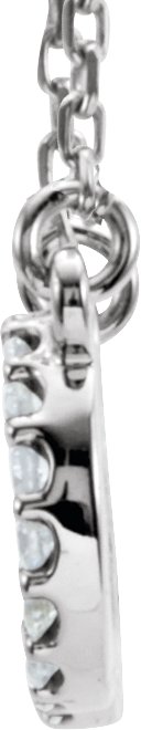 14K White Gold 1/6 CTW Natural Diamond Infinity 17" Necklace