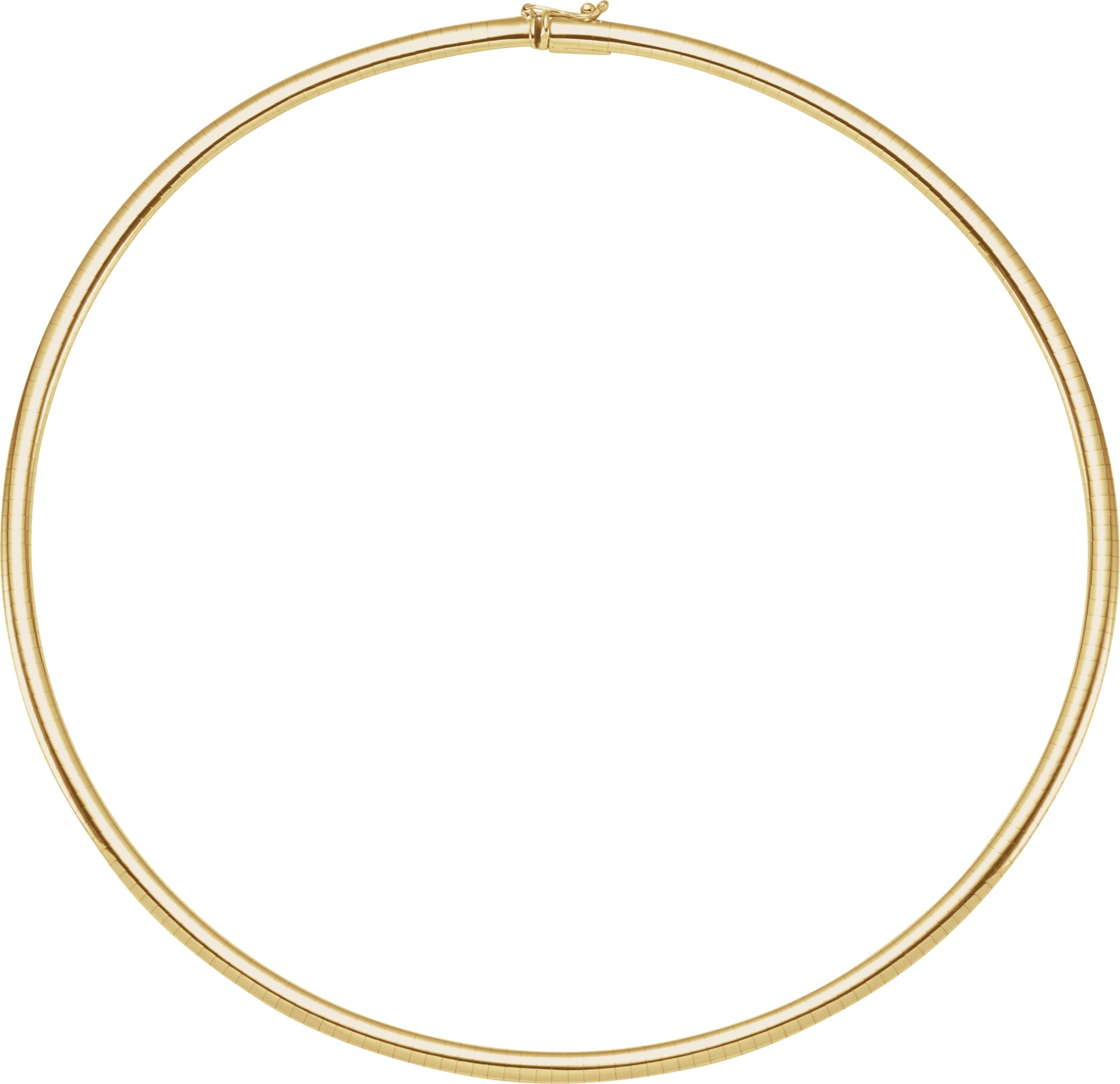 14K Yellow Gold 4 mm Omega 18" Chain