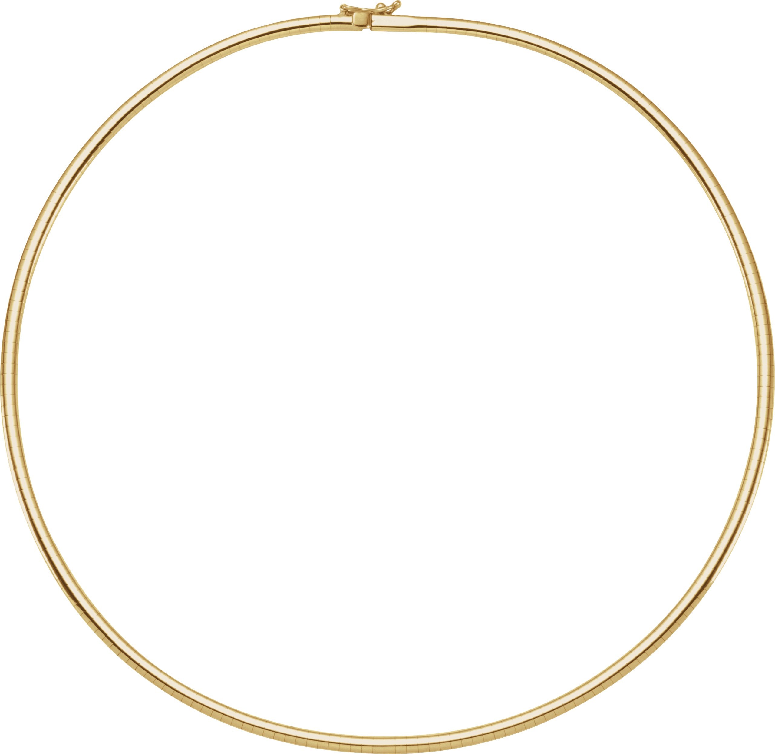 14K Yellow Gold 3 mm Omega 18" Chain
