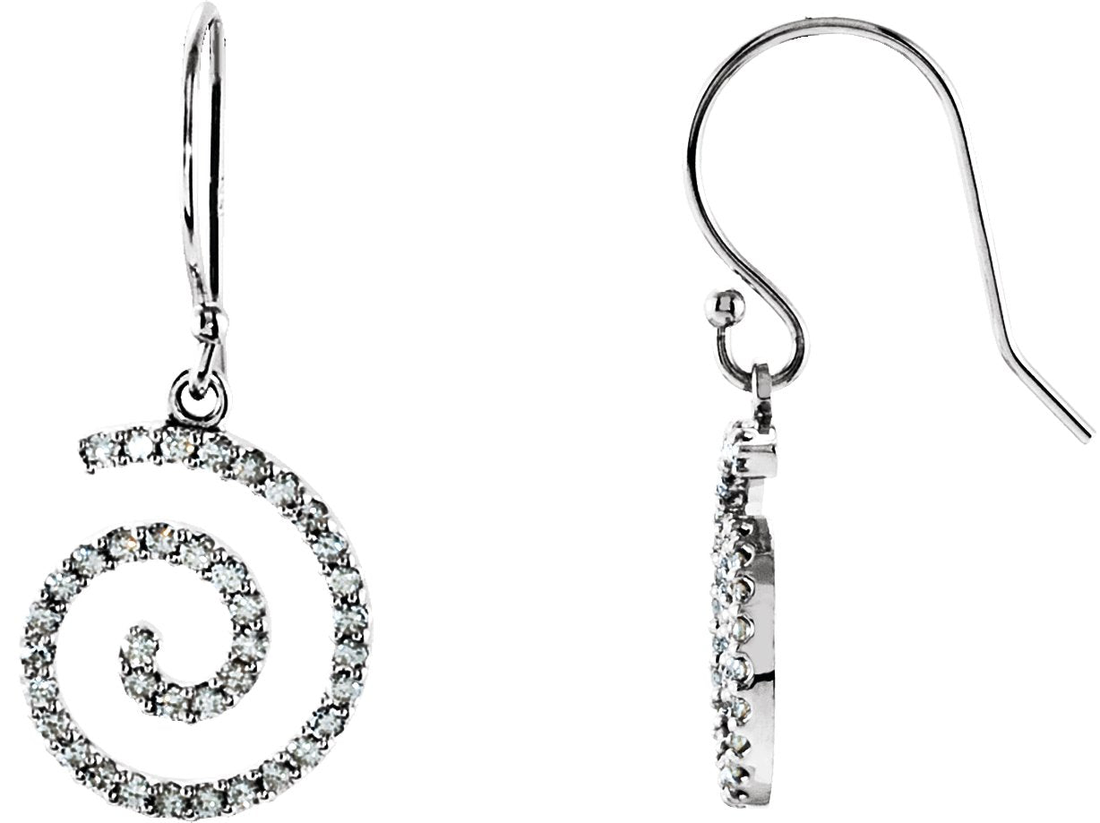 Boucles d'oreilles spirales ornées