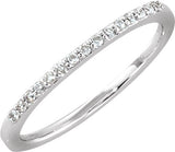 14K White Gold 1/8 CTW Natural Diamond Anniversary Band