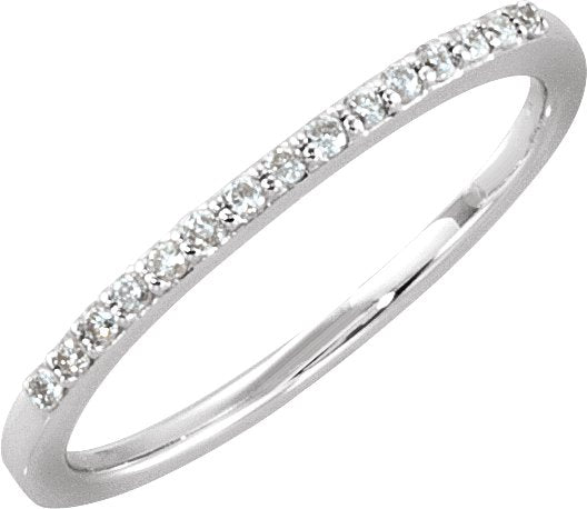 14K White Gold 1/8 CTW Natural Diamond Anniversary Band