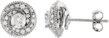 Boucles d'oreilles rondes style halo