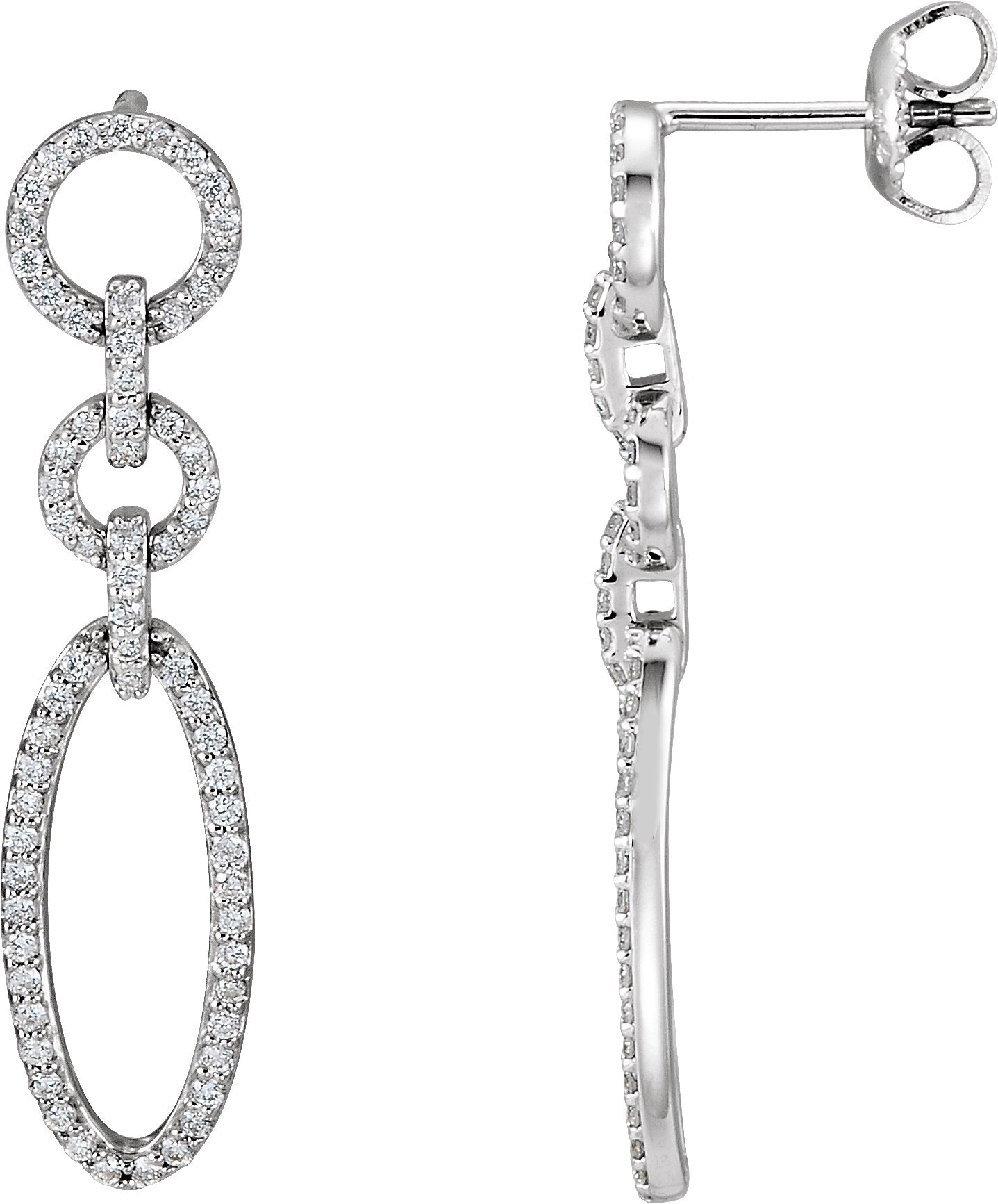 Boucles d'oreilles géométriques ornées