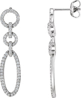 Boucles d'oreilles géométriques ornées